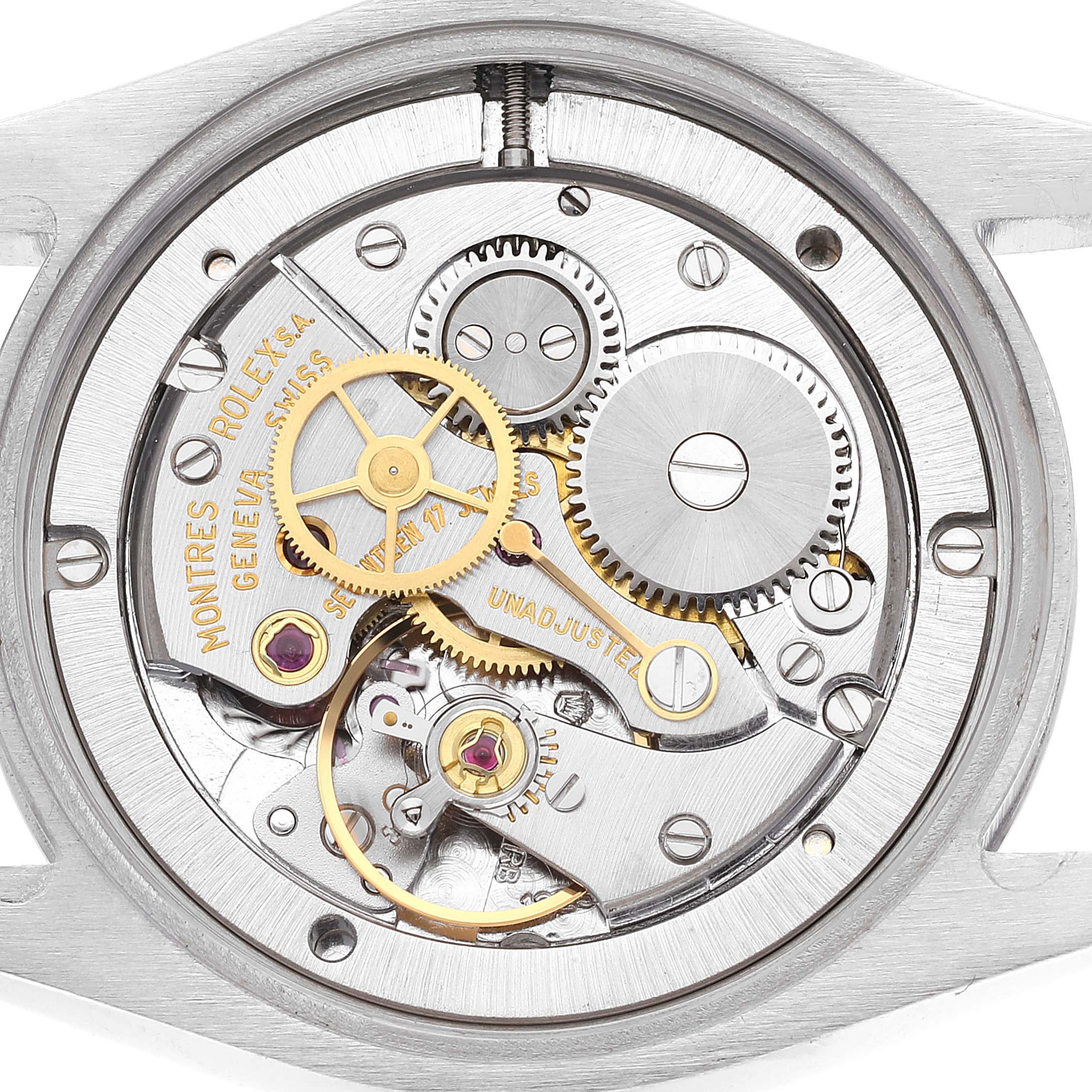 This image shows the internal mechanical movement parts of a Rolex Vintage Collection 6694 Men
s Stainless Steel Silver Dial 6694 Men
s Stainless Steel Silver Dial watch, viewed from the back.