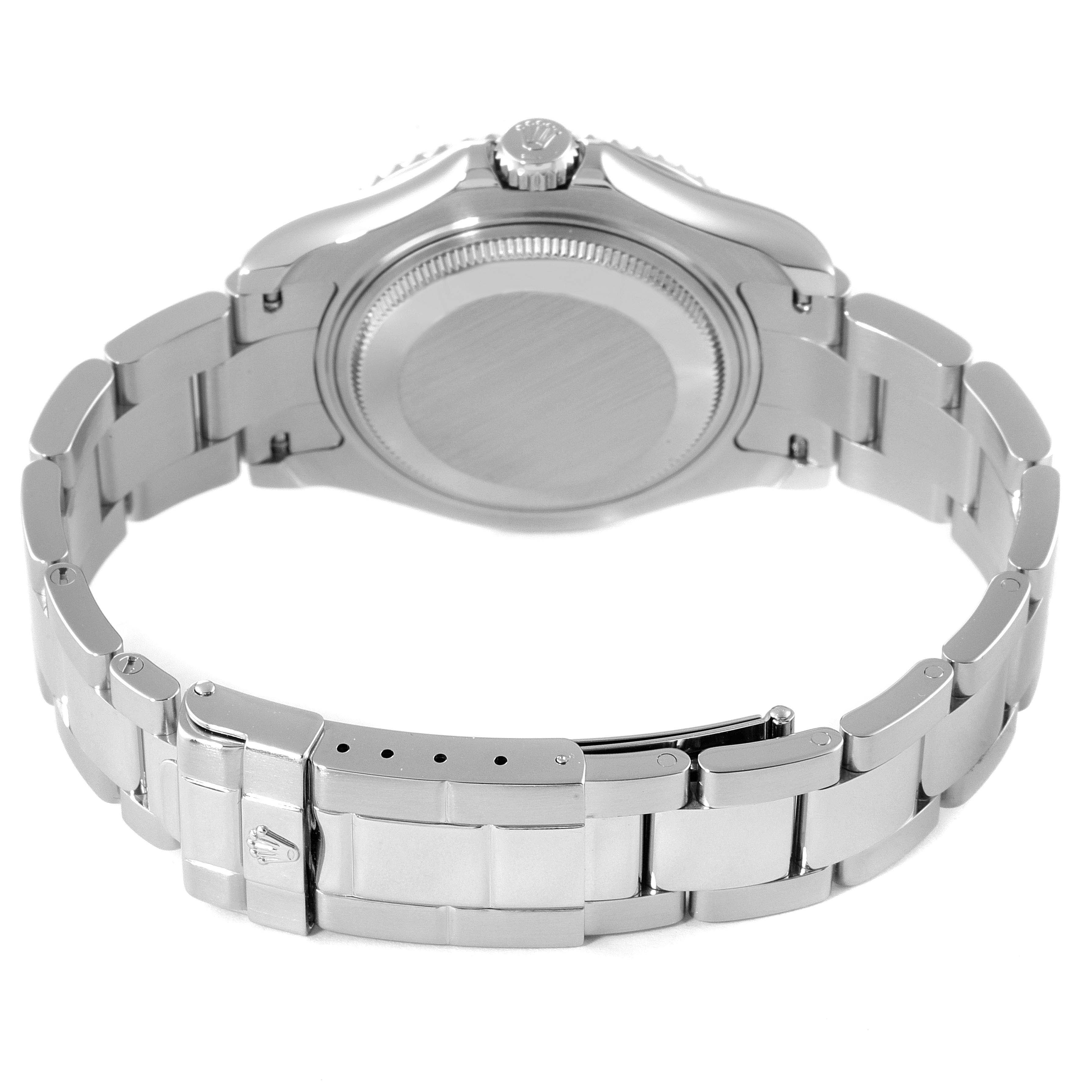 The image shows the back and bracelet of a Rolex Yacht-Master 168622 Men's Stainless Steel Silver Dial 168622 Men's Stainless Steel Silver Dial watch, displaying the case back and clasp details.