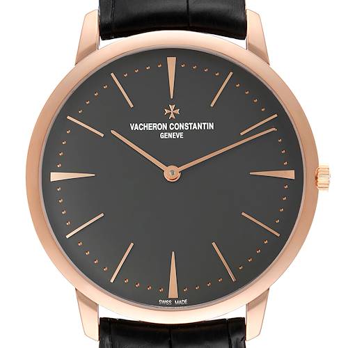 Photo of Vacheron Constantin Patrimony Grand Taille Rose Gold Mens Watch 81180 Box Papers