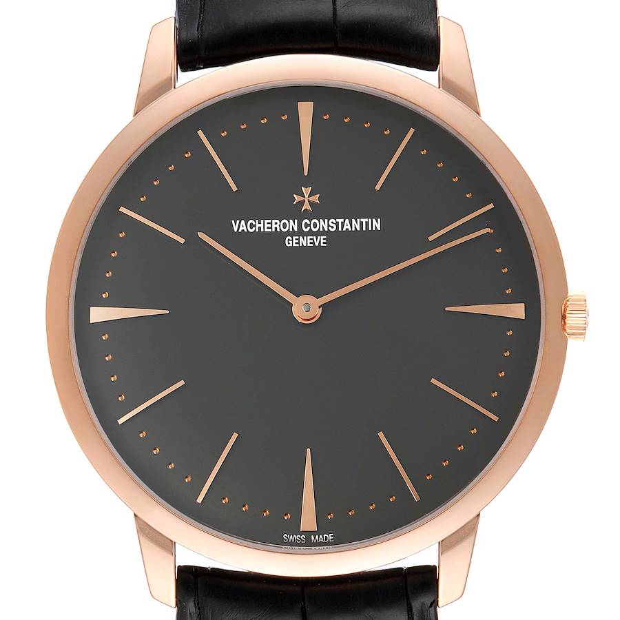 Vacheron Constantin Patrimony Grand Taille Rose Gold Watch 81180 Box Papers SwissWatchExpo