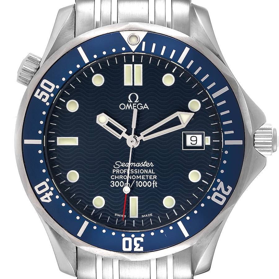 Omega Seamaster Diver 300M Blue Dial Steel Mens Watch 2531.80.00 SwissWatchExpo