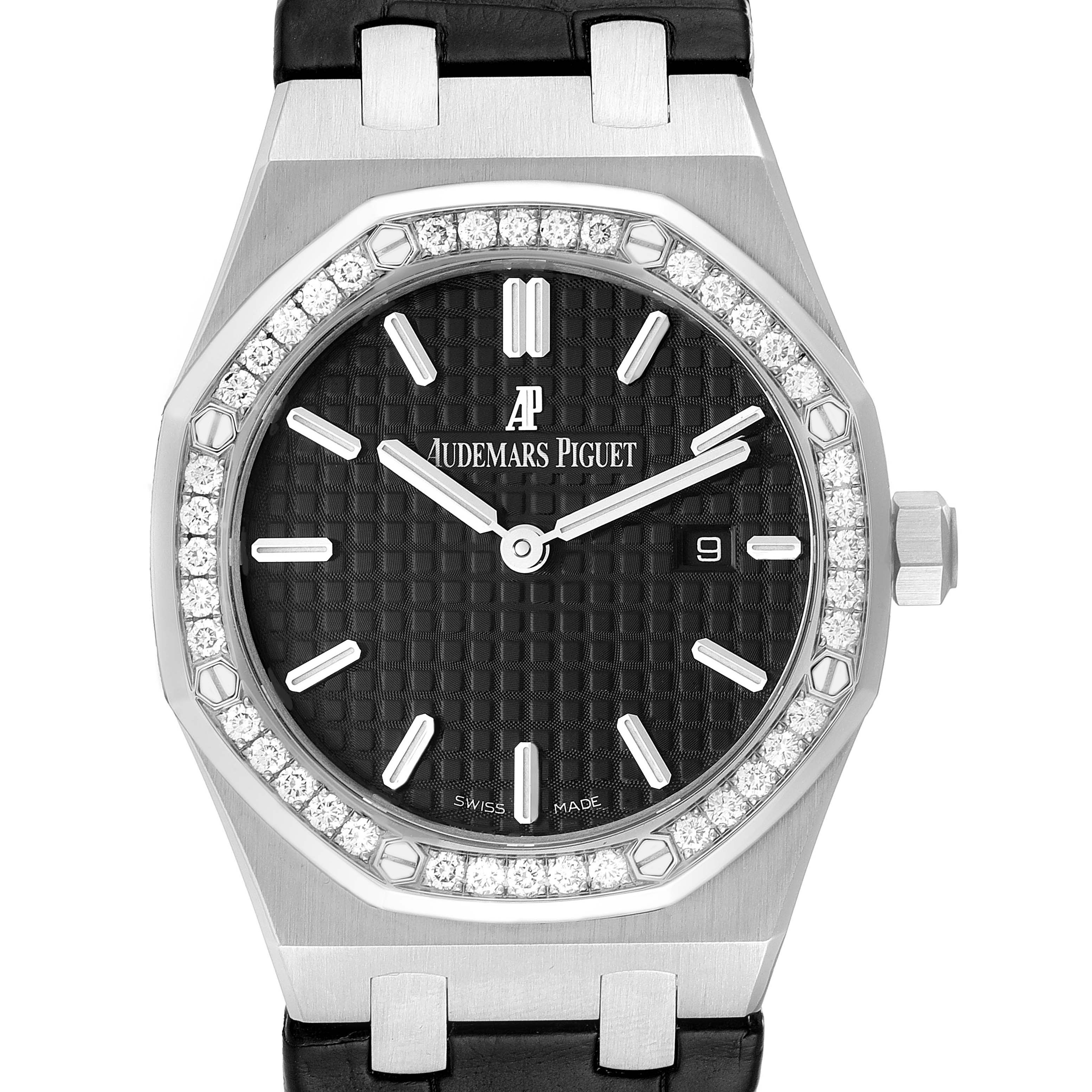 Audemars Piguet Royal Oak Steel Diamond Ladies Watch 67651ST Box Papers