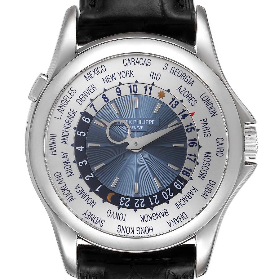 Patek Philippe World Time Complications Platinum Mens Watch 5130 SwissWatchExpo