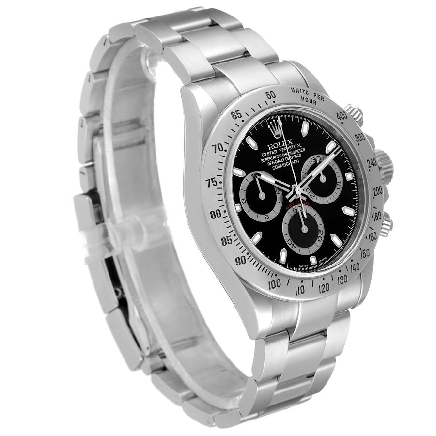 Rolex Daytona Black Dial Steel Mens Watch | SwissWatchExpo