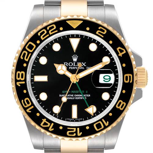 Photo of NOT FOR SALE Rolex GMT Master II Yellow Gold Steel Black Dial Mens Watch 116713 PARTIAL PAYMENT