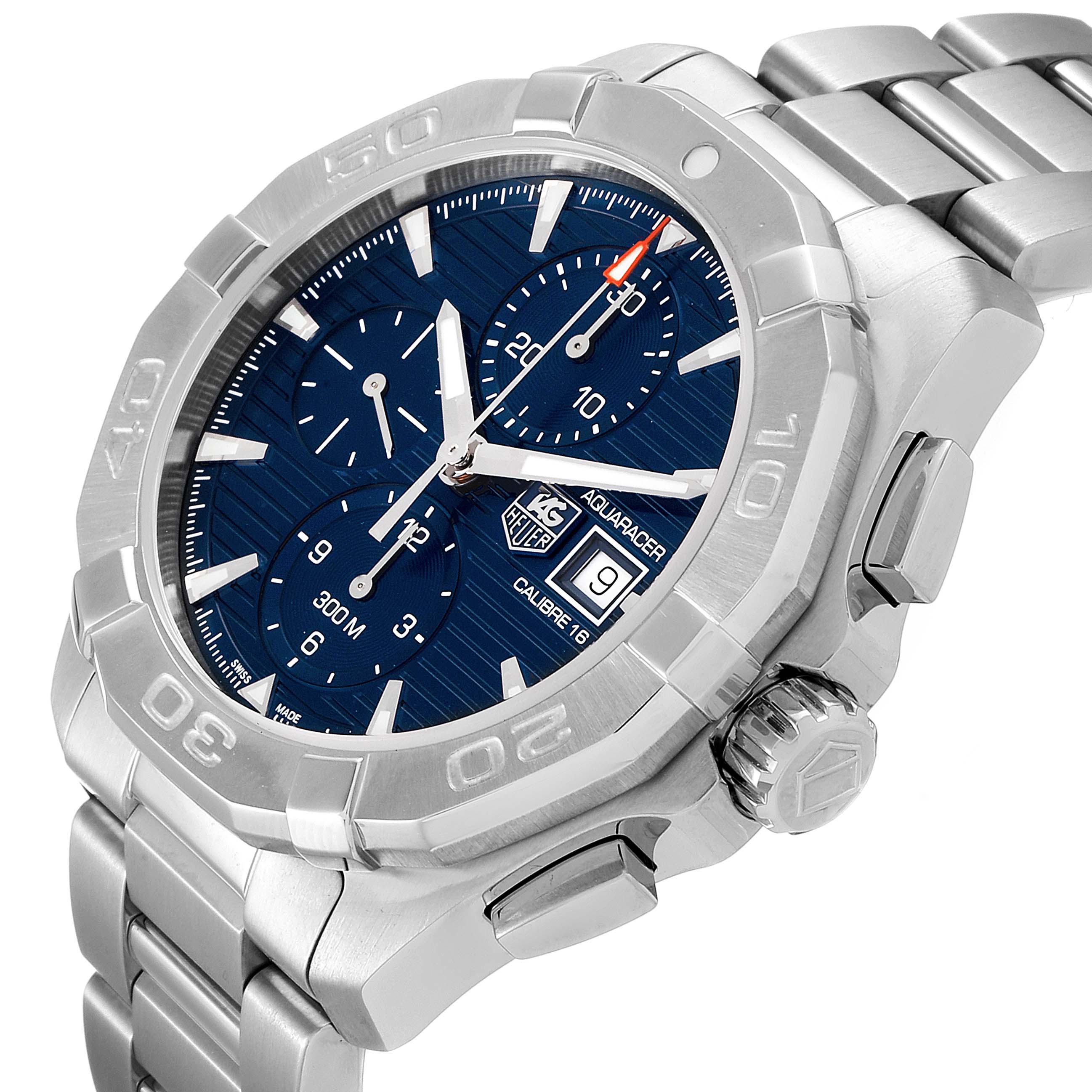し*も様 TAG Heuer CAY2112キャリバー16 Tag Heuer Aquaracer Caliber 16 Automatic Chronograph Blue