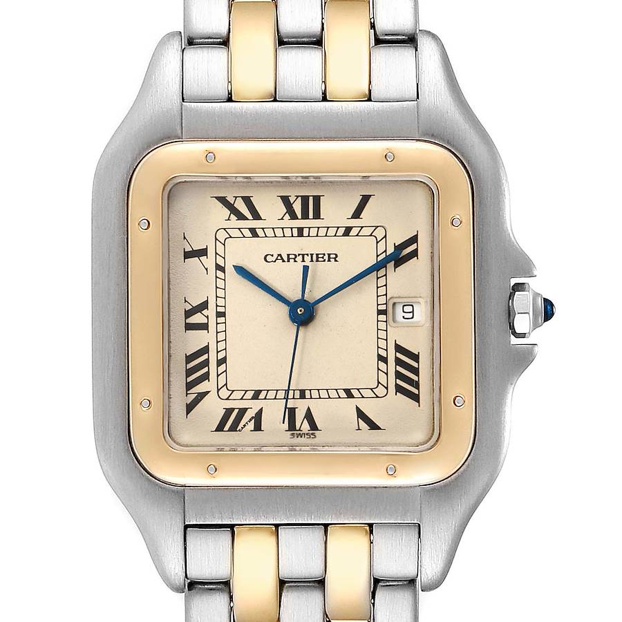 Cartier Panthere Jumbo Steel Yellow Gold Two Row Unisex Watch 187957 PARTIAL PAYMENT SwissWatchExpo