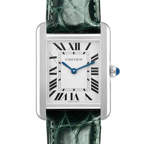 Photo of Cartier Tank Solo Steel Green Strap Ladies Watch WSTA0030