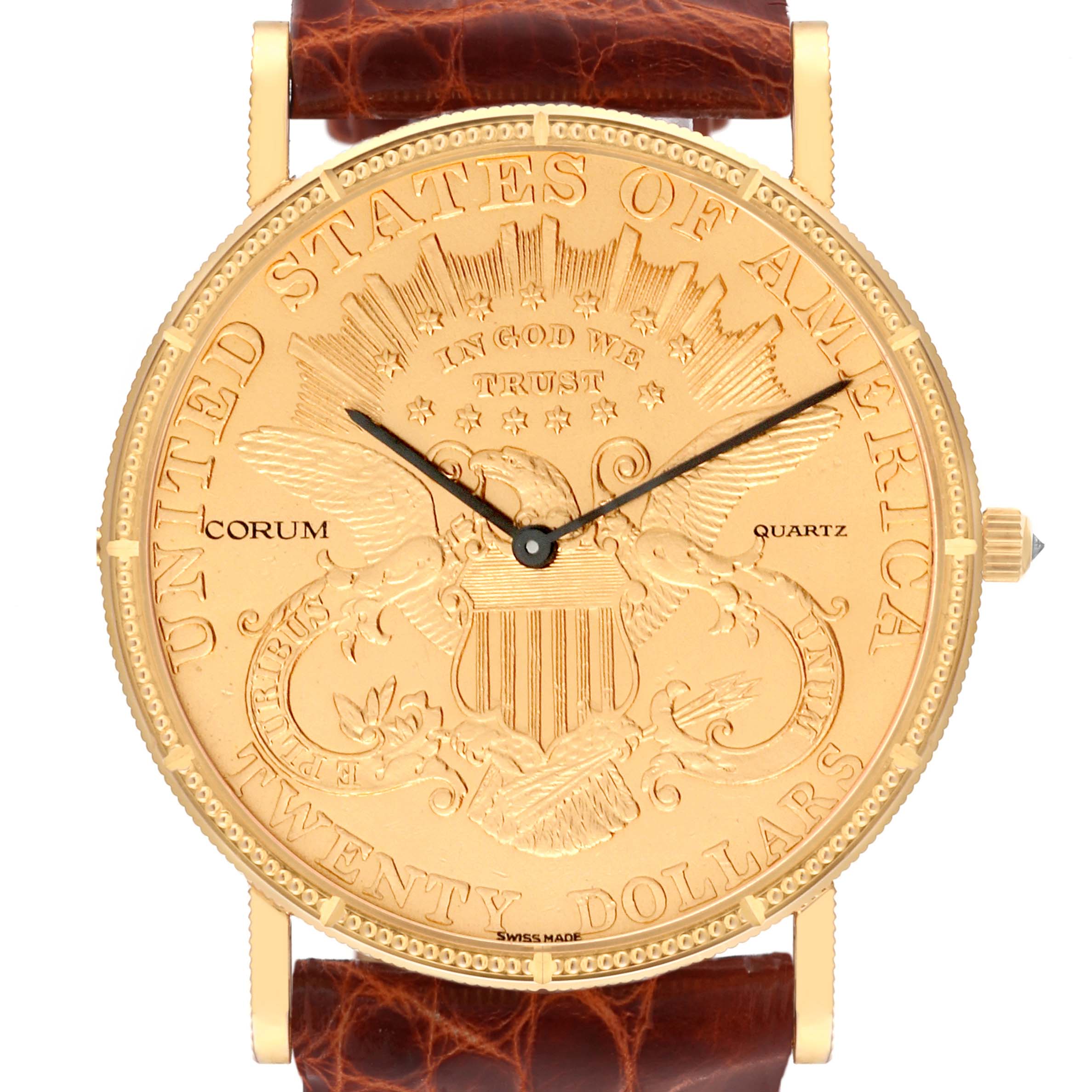 Corum Coin 20 Dollars Double Eagle Yellow Gold Mens Watch 4708590