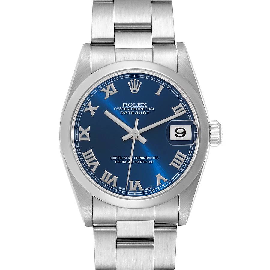 Rolex Datejust 31 Midsize Blue Roman Dial Steel Ladies Watch 78240 SwissWatchExpo