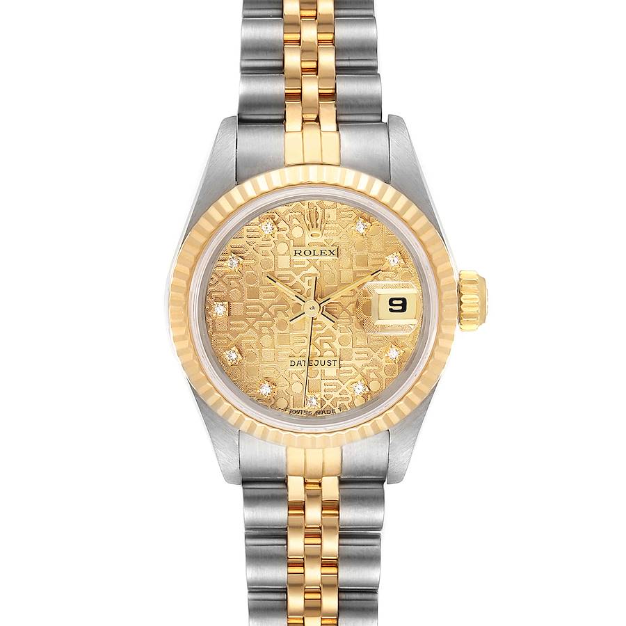 Rolex Datejust Steel Yellow Gold Diamond Ladies Watch 69173 Papers SwissWatchExpo