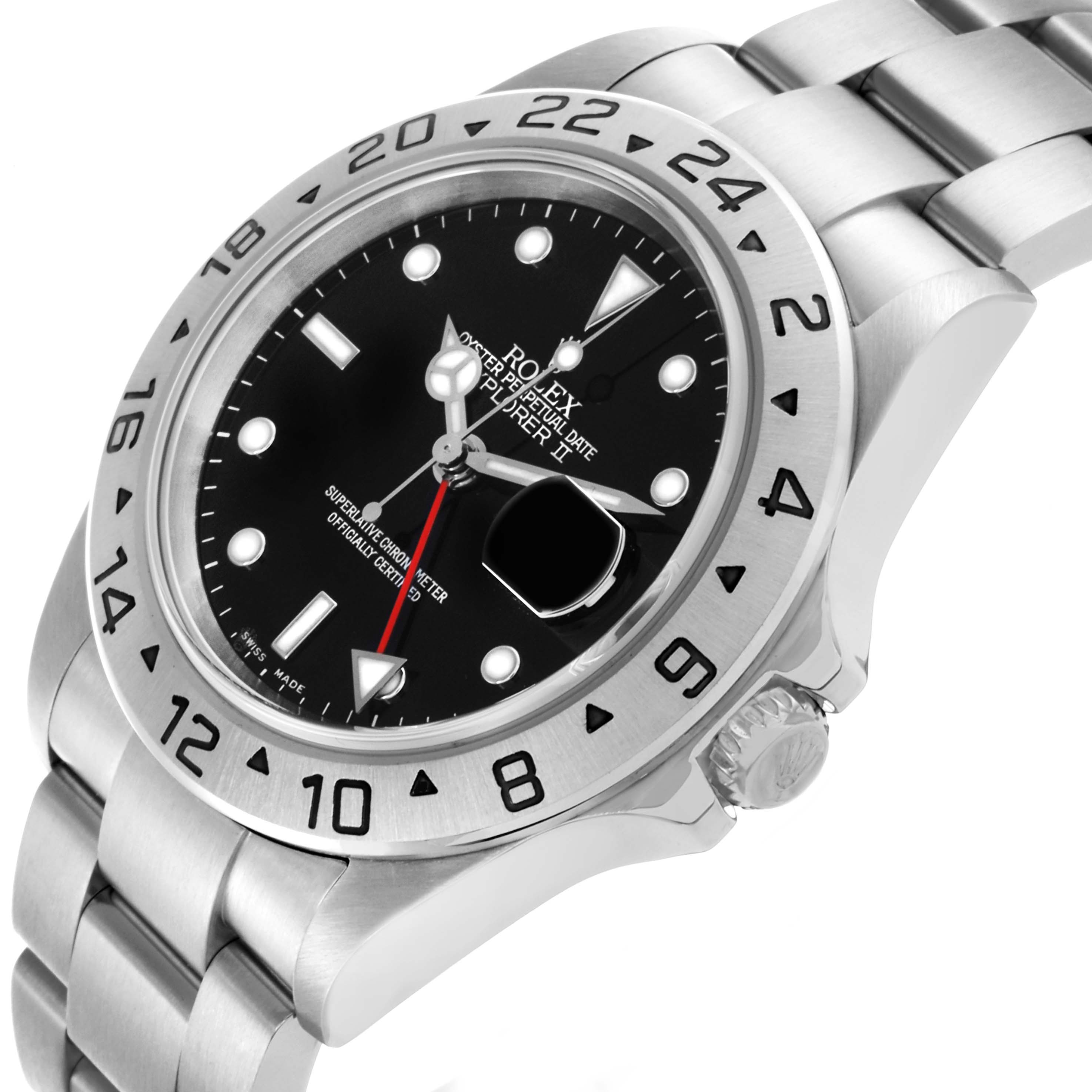 The image shows a Rolex Explorer 16570 Men's Stainless Steel Black Dial 16570 Men's Stainless Steel Black Dial watch at an angled view, highlighting its bezel, black dial, and bracelet.