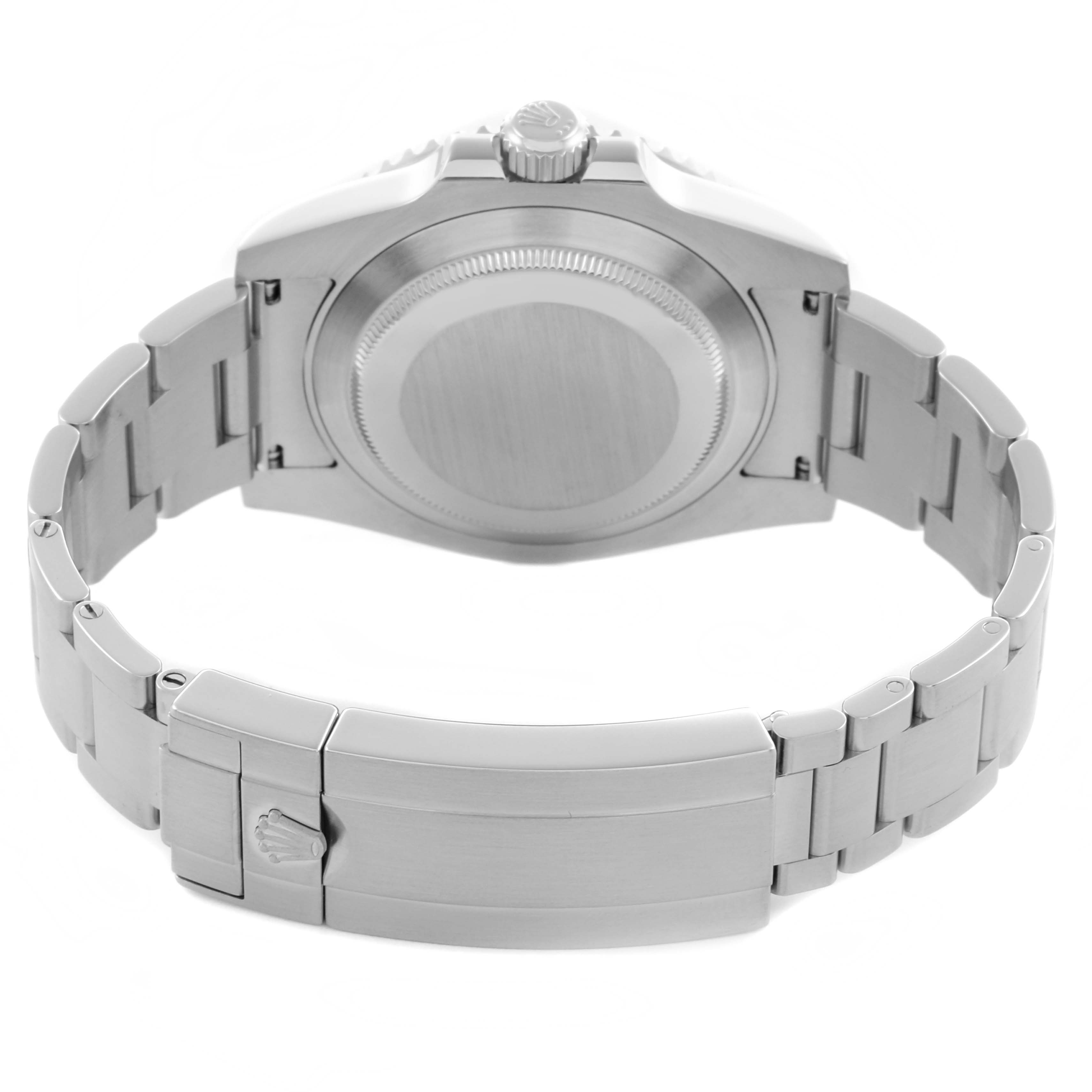 The image shows the back and bracelet of a Rolex Submariner 116610LN Men's Stainless Steel Black Dial 116610LN Men's Stainless Steel Black Dial watch from a rear angle.