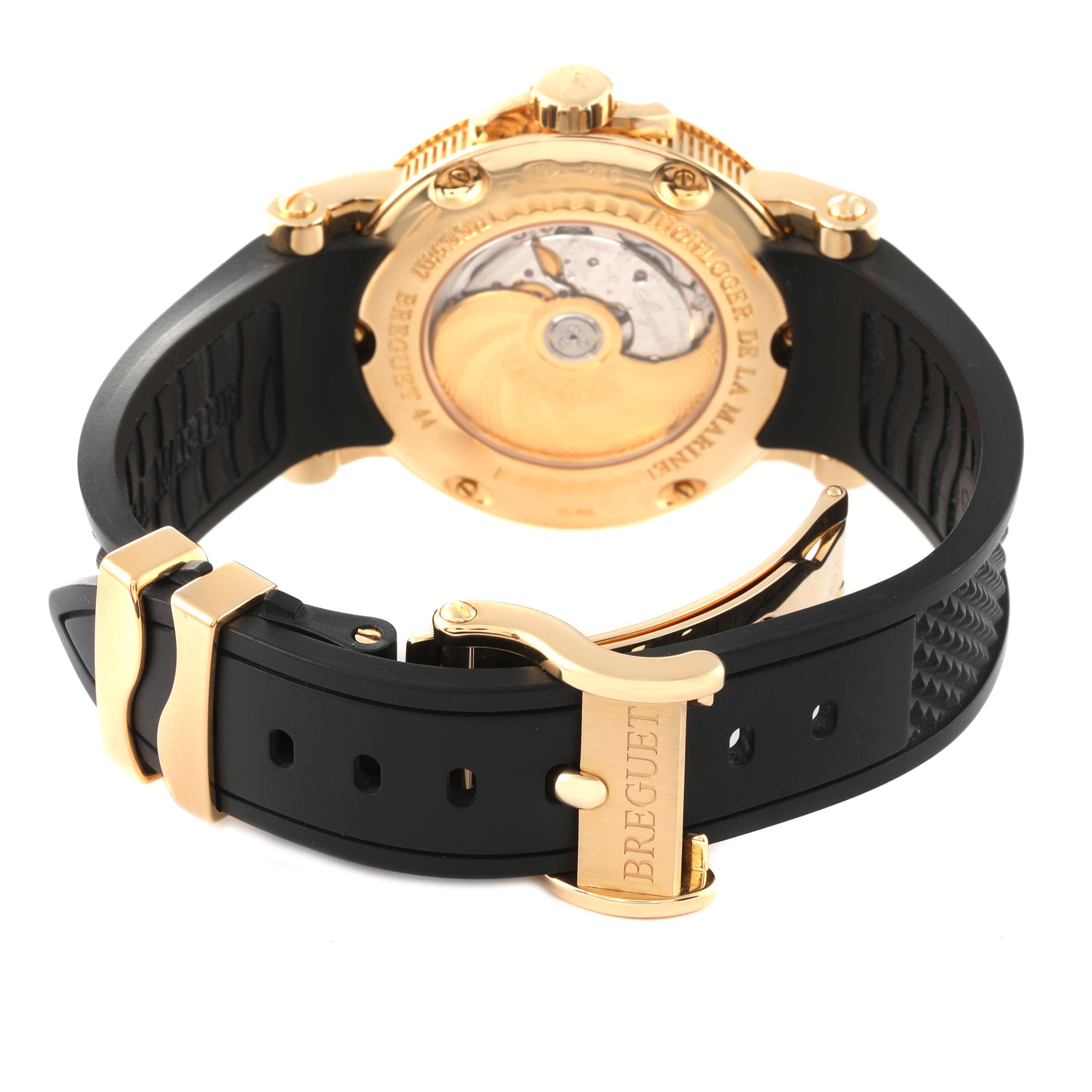 Breguet Marine Big Date Automatic 18K Yellow Gold Watch 5817BA Box ...