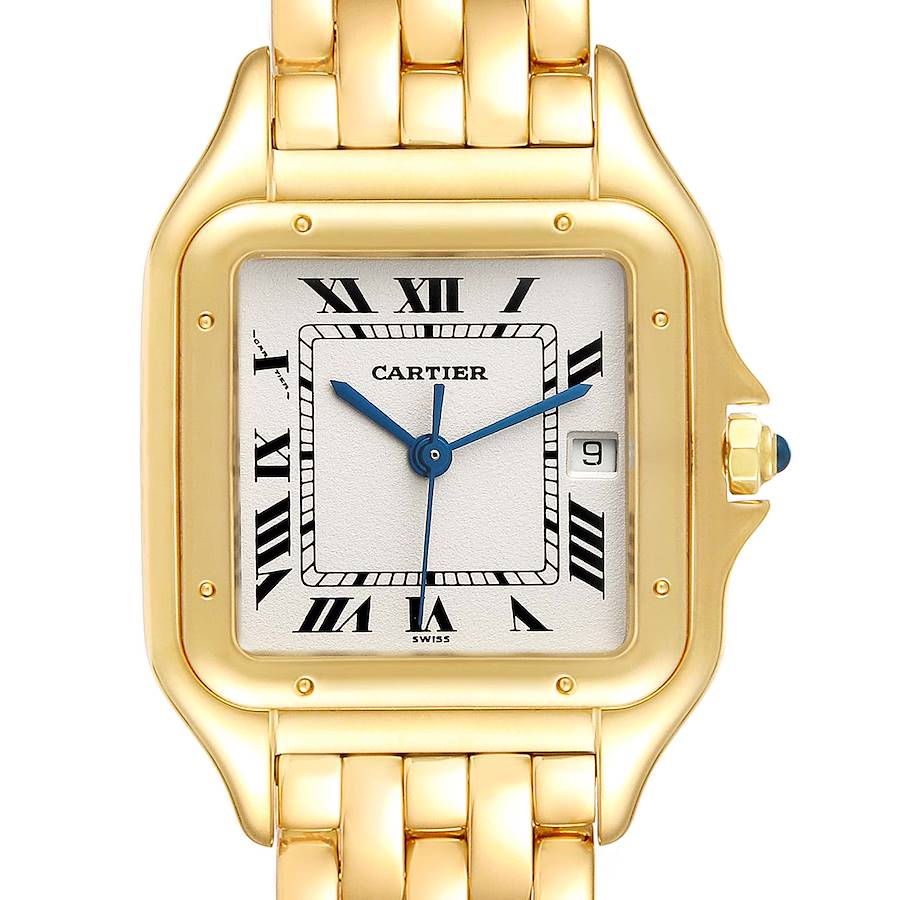 NOT FOR SALE Cartier Panthere XL Blue Sapphire Yellow Gold Mens Watch W25014B9 PARTIAL PAYMENT SwissWatchExpo