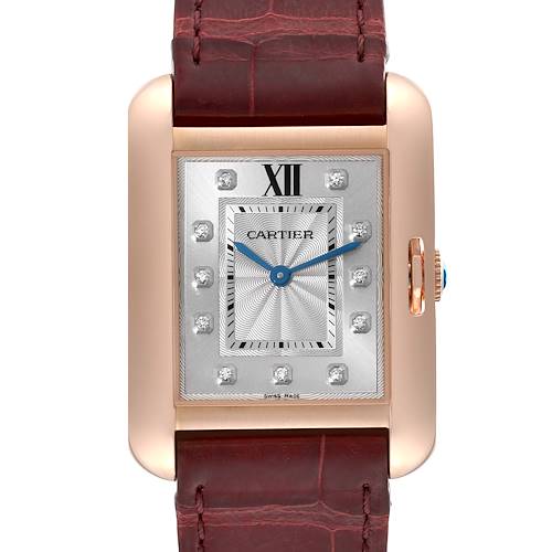 Photo of Cartier Tank Anglaise Medium 18K Rose Gold Diamond Ladies Watch WJTA0009