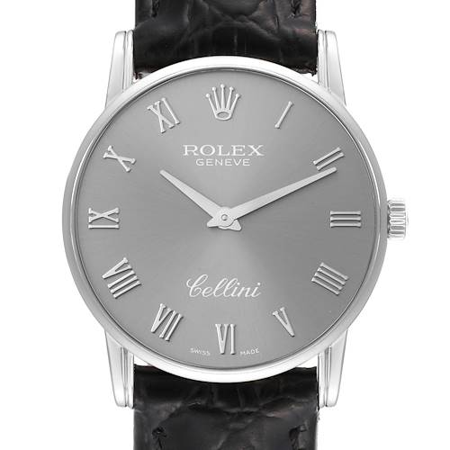 Photo of Rolex Cellini Classic Slate Dial White Gold Mens Watch 5116