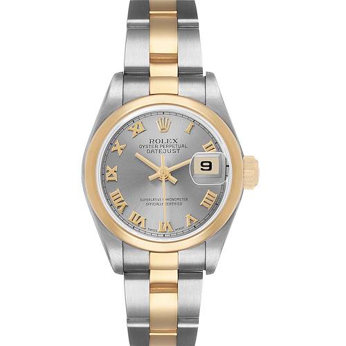 Photo of Rolex Datejust 26 Steel Yellow Gold Slate Roman Dial Ladies Watch 79163
