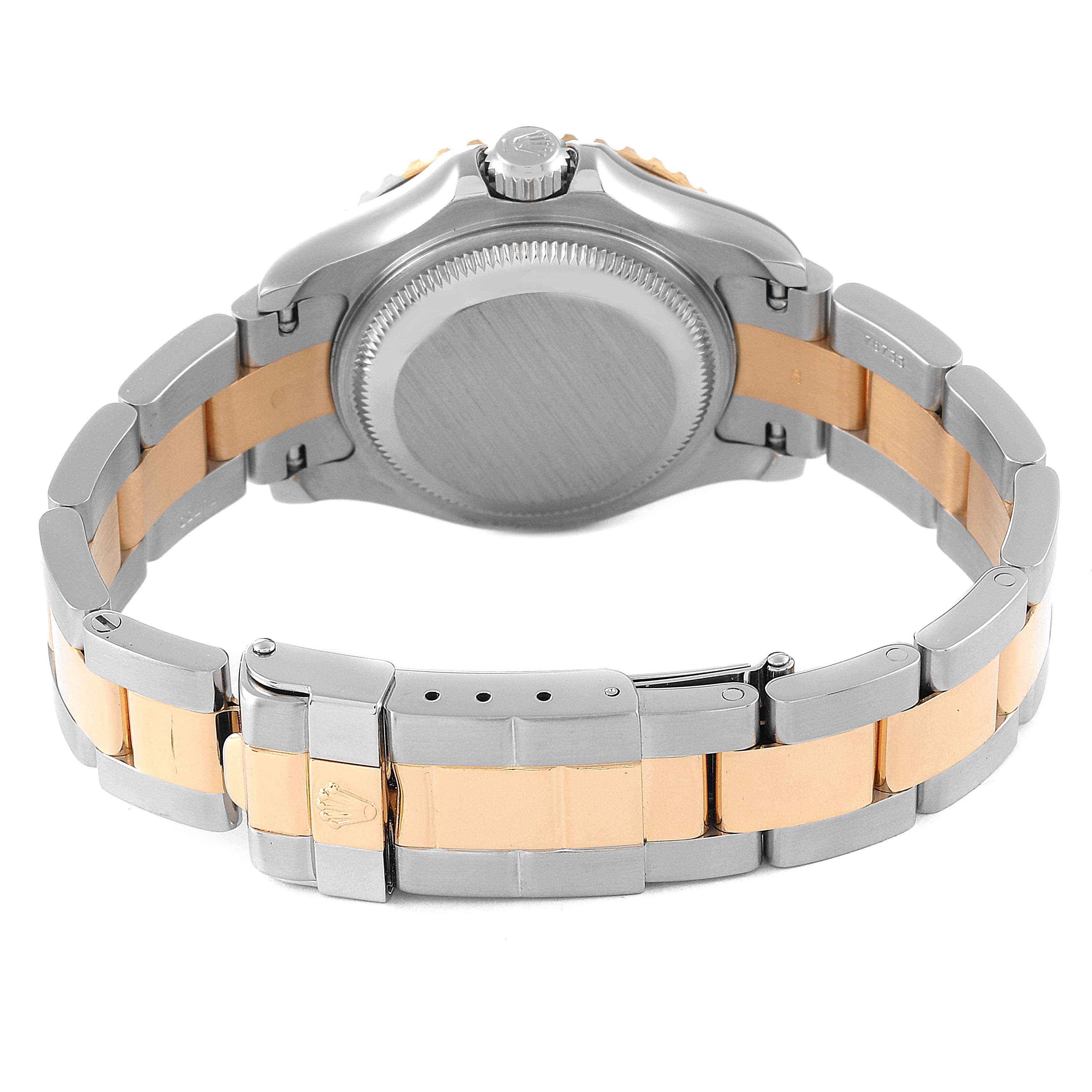 The image shows the back and bracelet of a Rolex Yacht-Master 169623 Women's Steel and Gold (two tone) White Dial 169623 Women's Steel and Gold (two tone) White Dial watch, highlighting the clasp and case back.