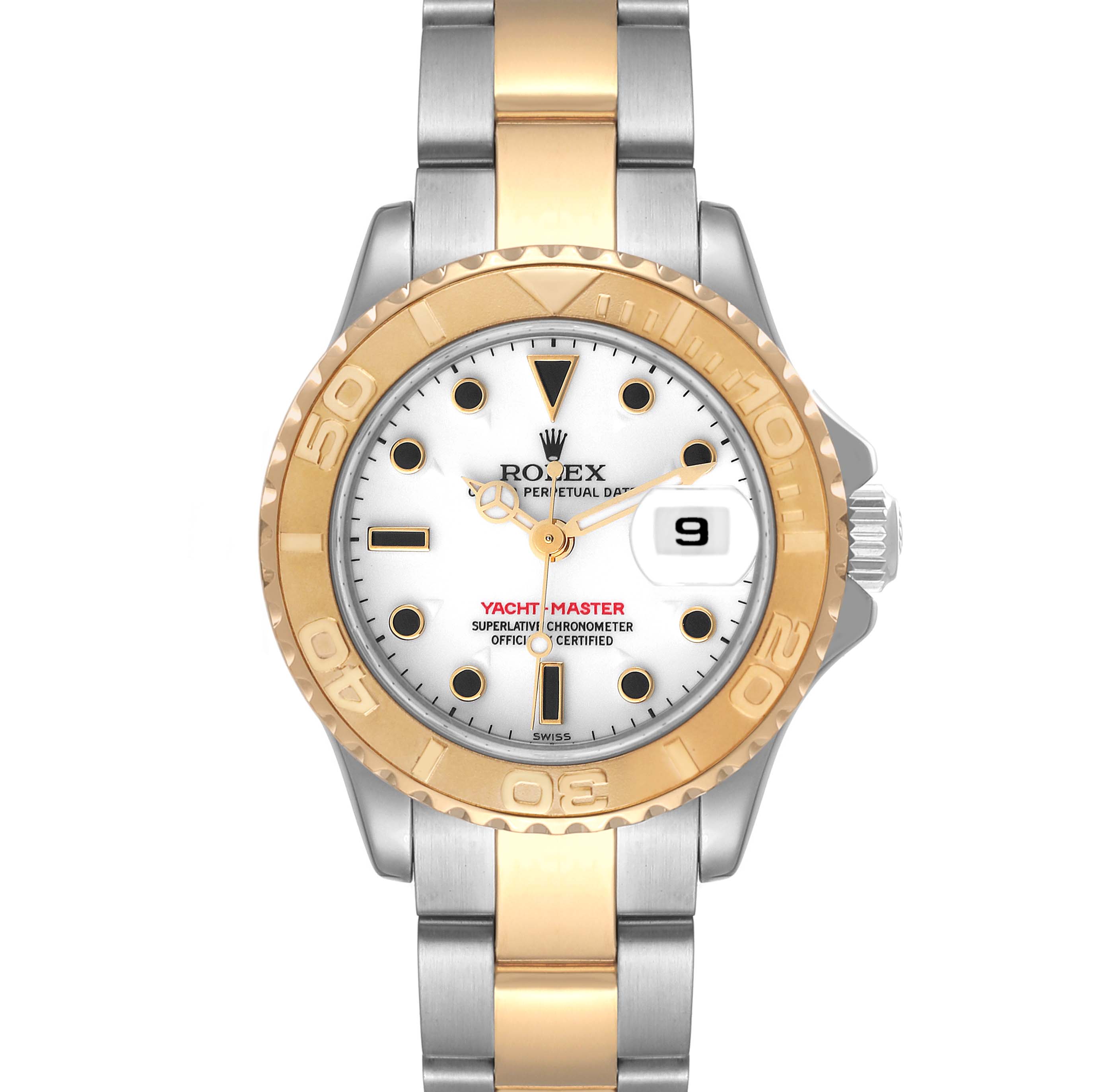 Rolex Yachtmaster Steel 18K Yellow Gold Ladies Watch 169623 Box Papers ...