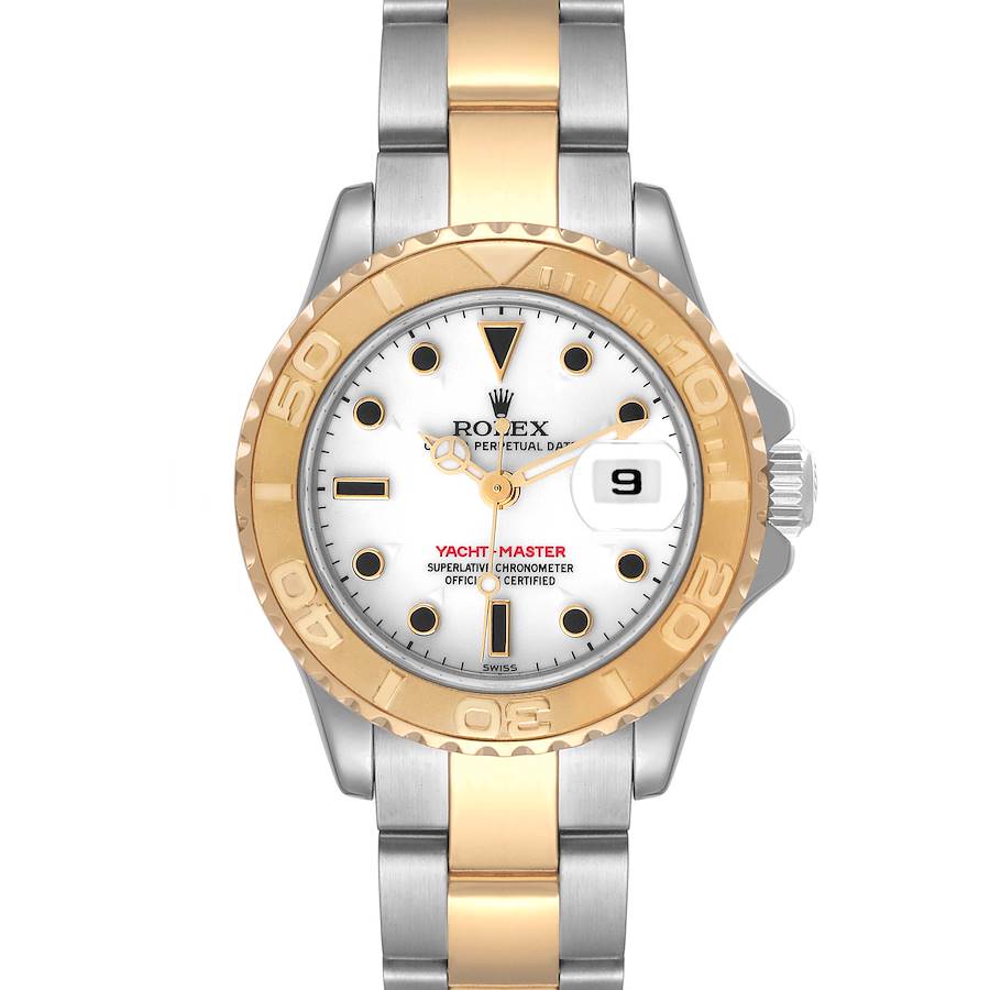 Rolex Yachtmaster Steel 18K Yellow Gold Ladies Watch 169623 Box Papers + 1 extra link SwissWatchExpo