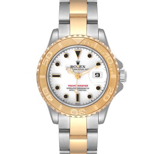 Photo of Rolex Yachtmaster Steel 18K Yellow Gold Ladies Watch 169623 Box Papers + 1 extra link