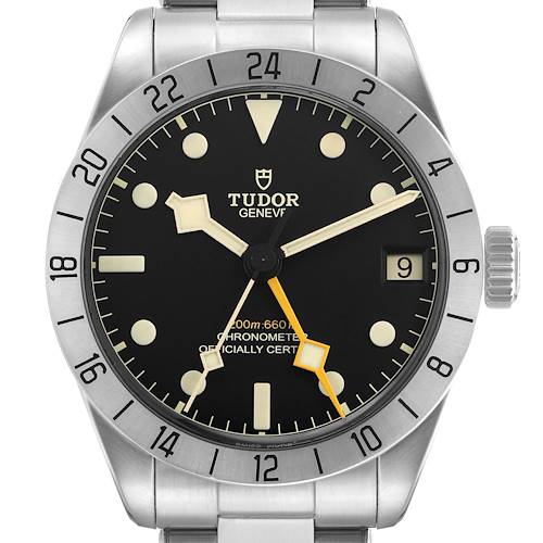 Photo of Tudor Black Bay Pro GMT Steel Mens Watch 79470 Box Card