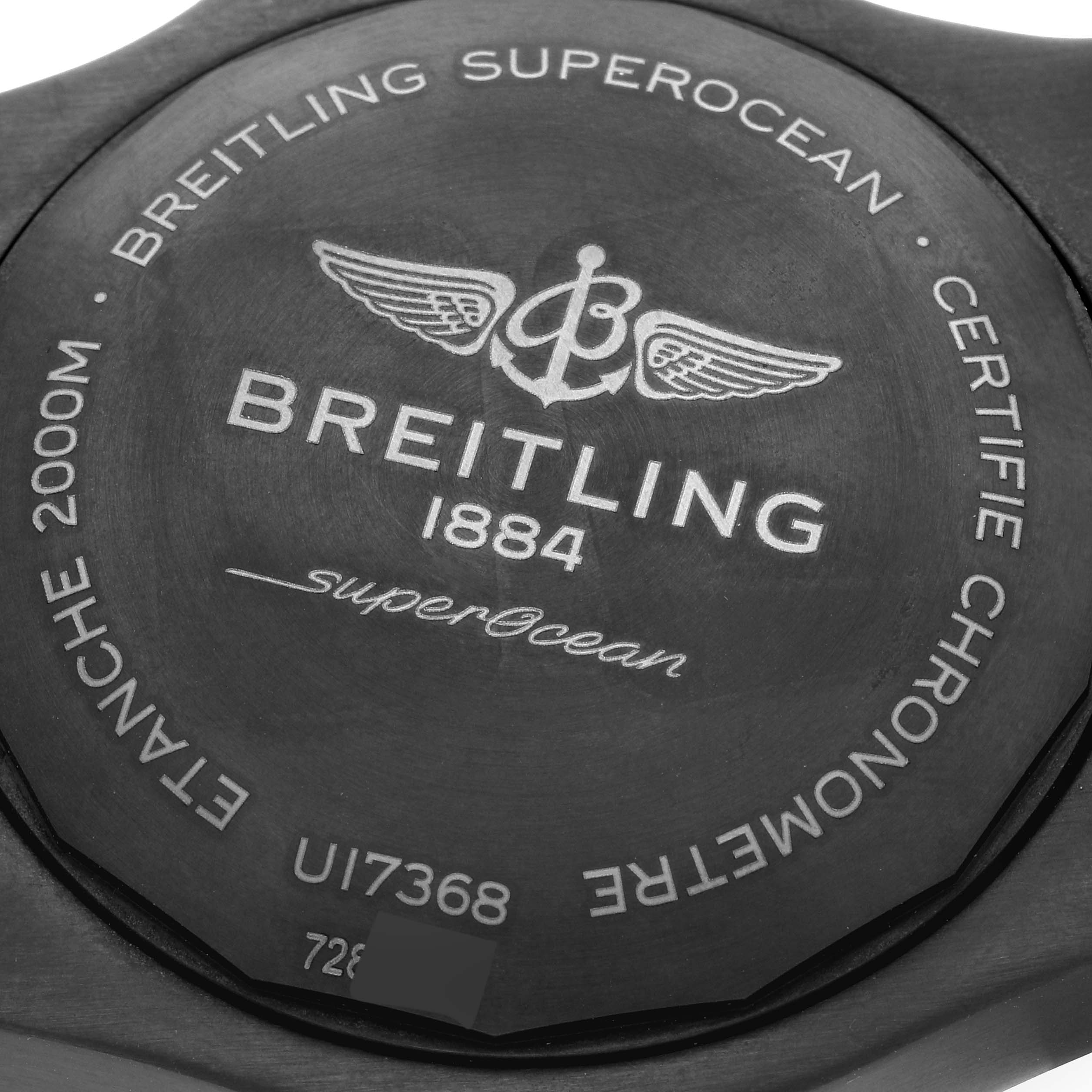 The image shows the back case of a Breitling Superocean U17368221B1S1 Men's Steel and Gold (two tone) Black Dial U17368221B1S1 Men's Steel and Gold (two tone) Black Dial watch.