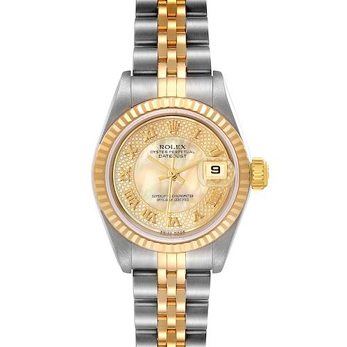 Photo of Rolex Datejust Steel Yellow Gold Decorated Mother of Pearl Ladies Watch 79173