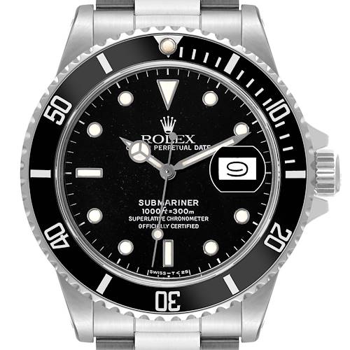 Photo of Rolex Submariner Black Dial Steel Vintage Mens Watch 168000