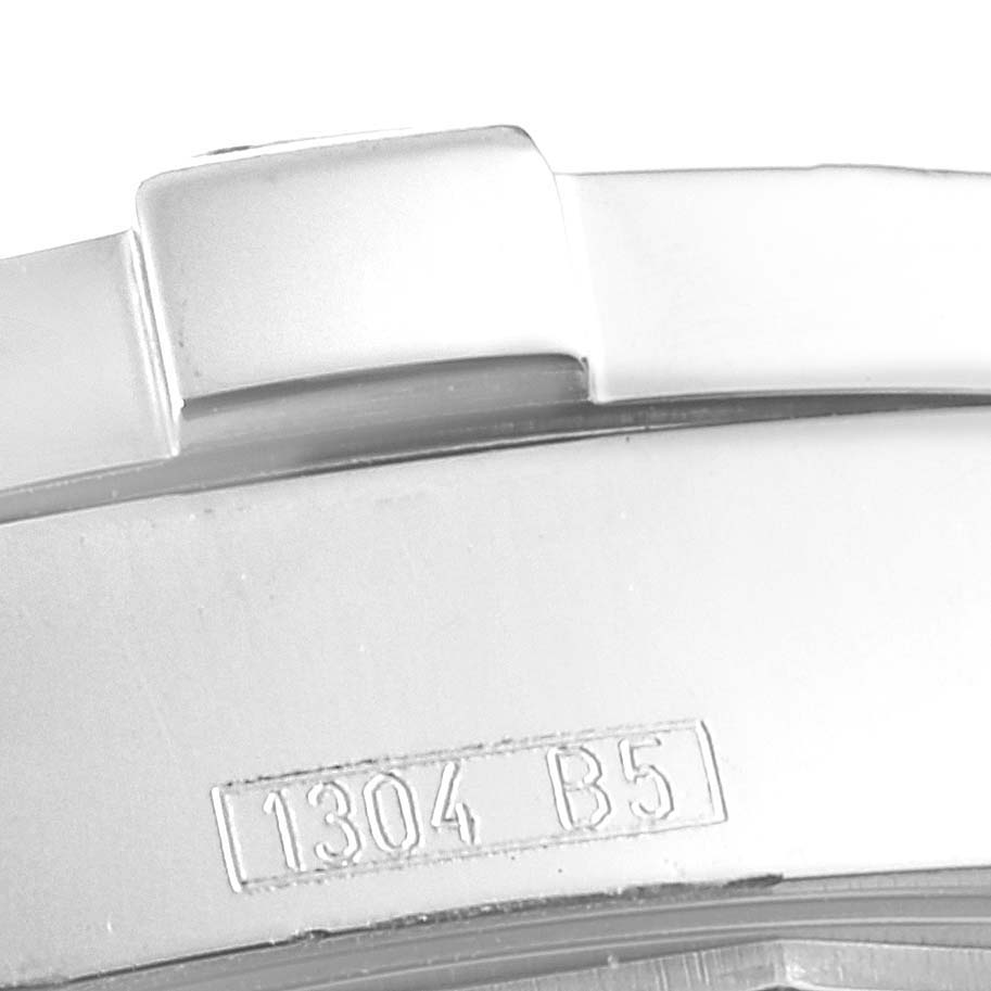 The image shows a close-up of the case and bezel of a Breitling Colt A32350 Men
s Stainless Steel Silver Dial A32350 Men
s Stainless Steel Silver Dial watch.