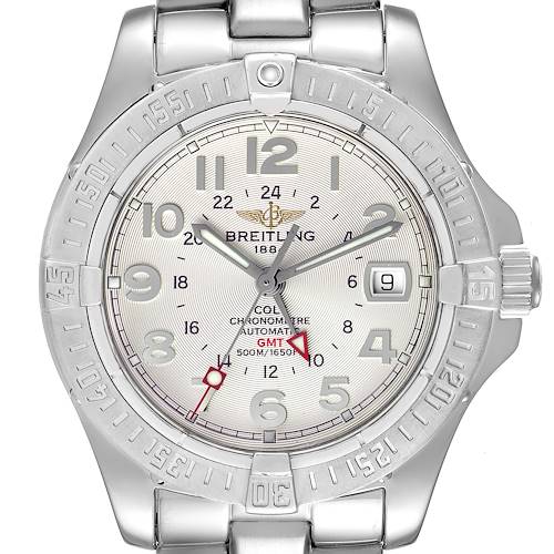 Photo of Breitling Colt GMT Silver Dial Automatic Steel Mens Watch A32350 Papers
