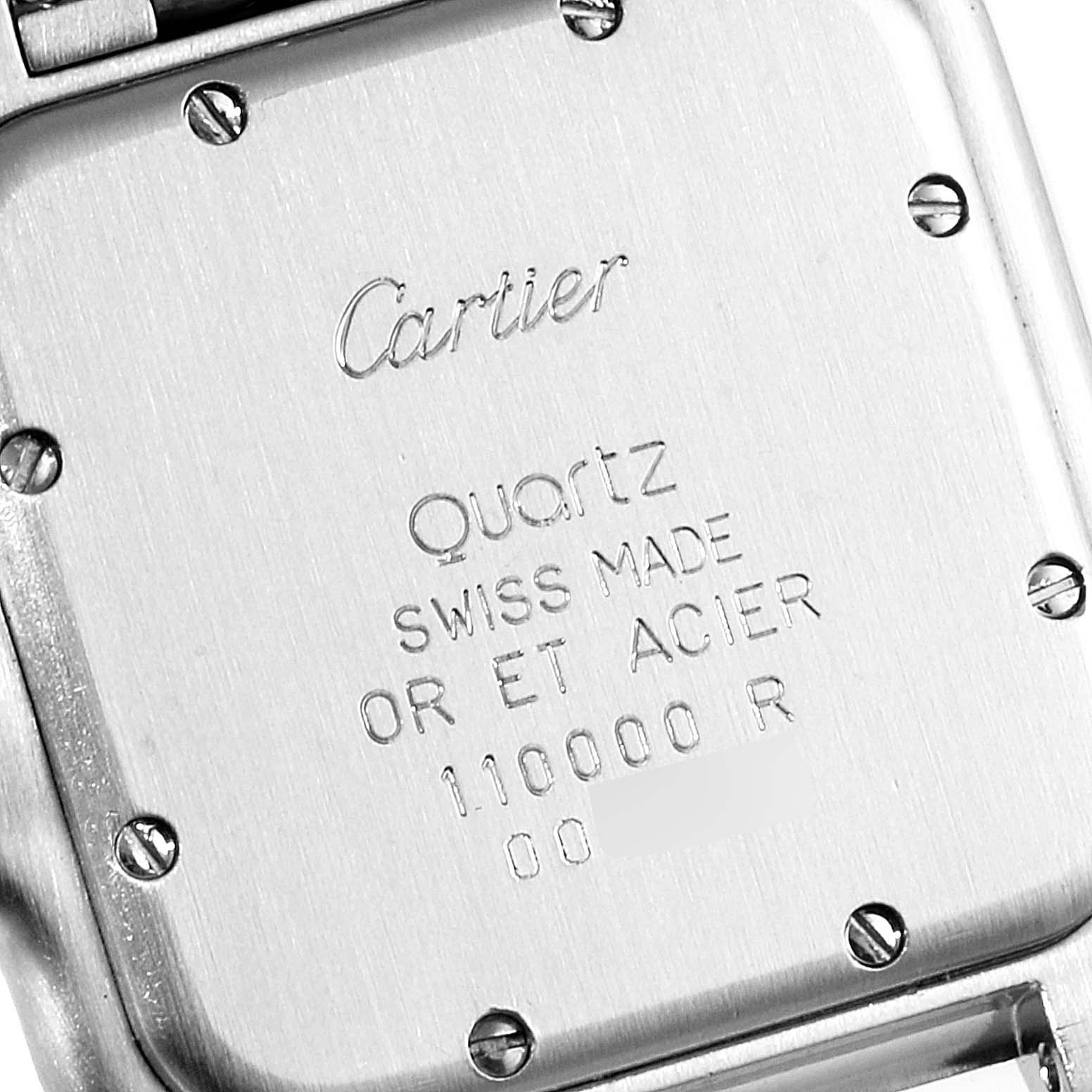 Cartier Panthere Large Steel Yellow Gold Two Row Ladies Watch W25028B8 ...