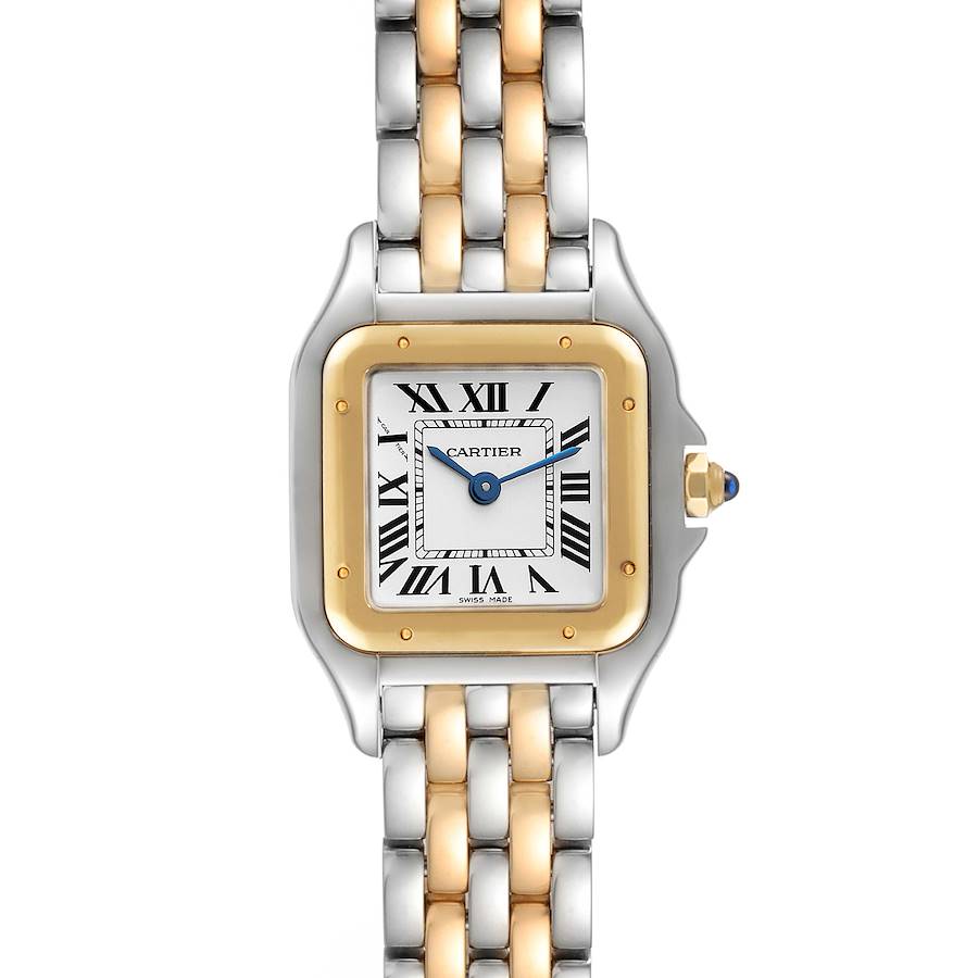 Cartier Panthere Steel Yellow Gold 2 Row Ladies Watch W2PN0006 SwissWatchExpo