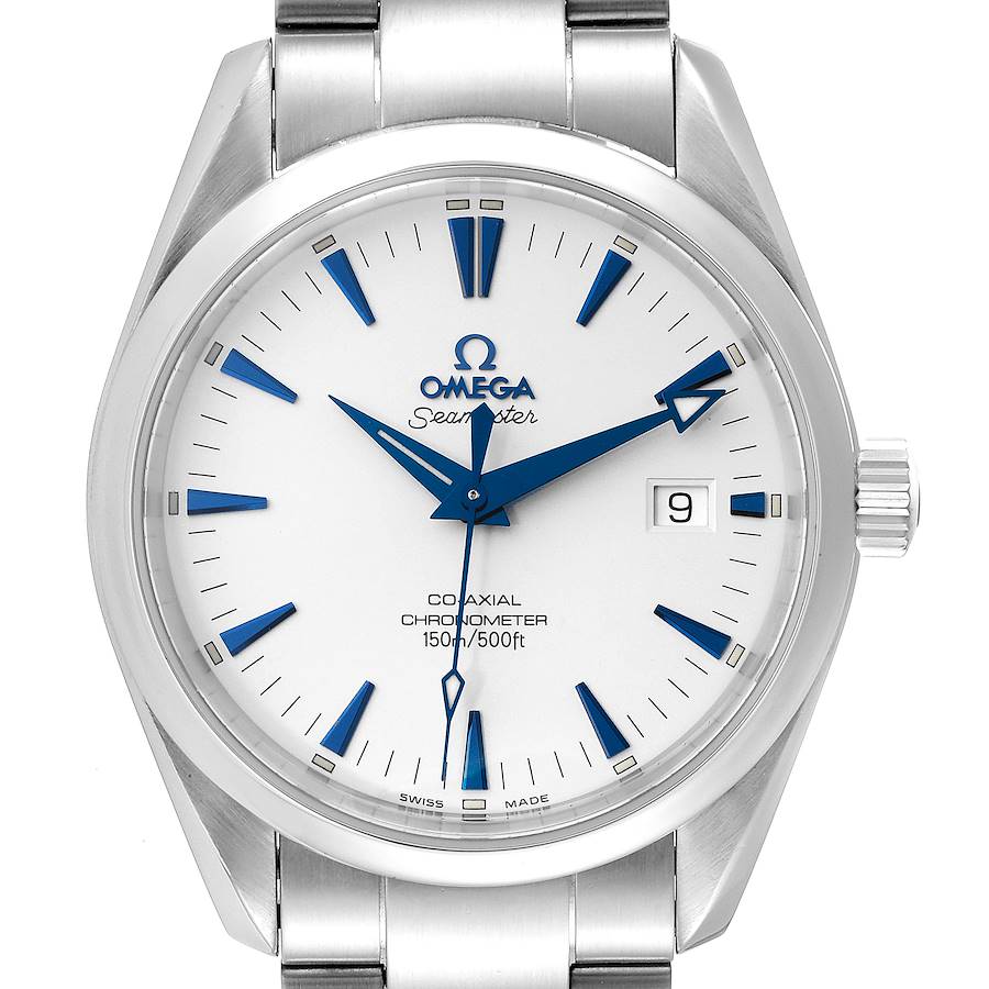Omega Seamaster Aqua Terra Blue Hands Steel Mens Watch 2503.33.00 Card SwissWatchExpo