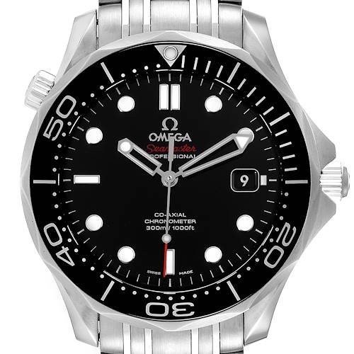 Photo of Omega Seamaster Co-Axial Black Dial Watch 212.30.41.20.01.003 Box Card