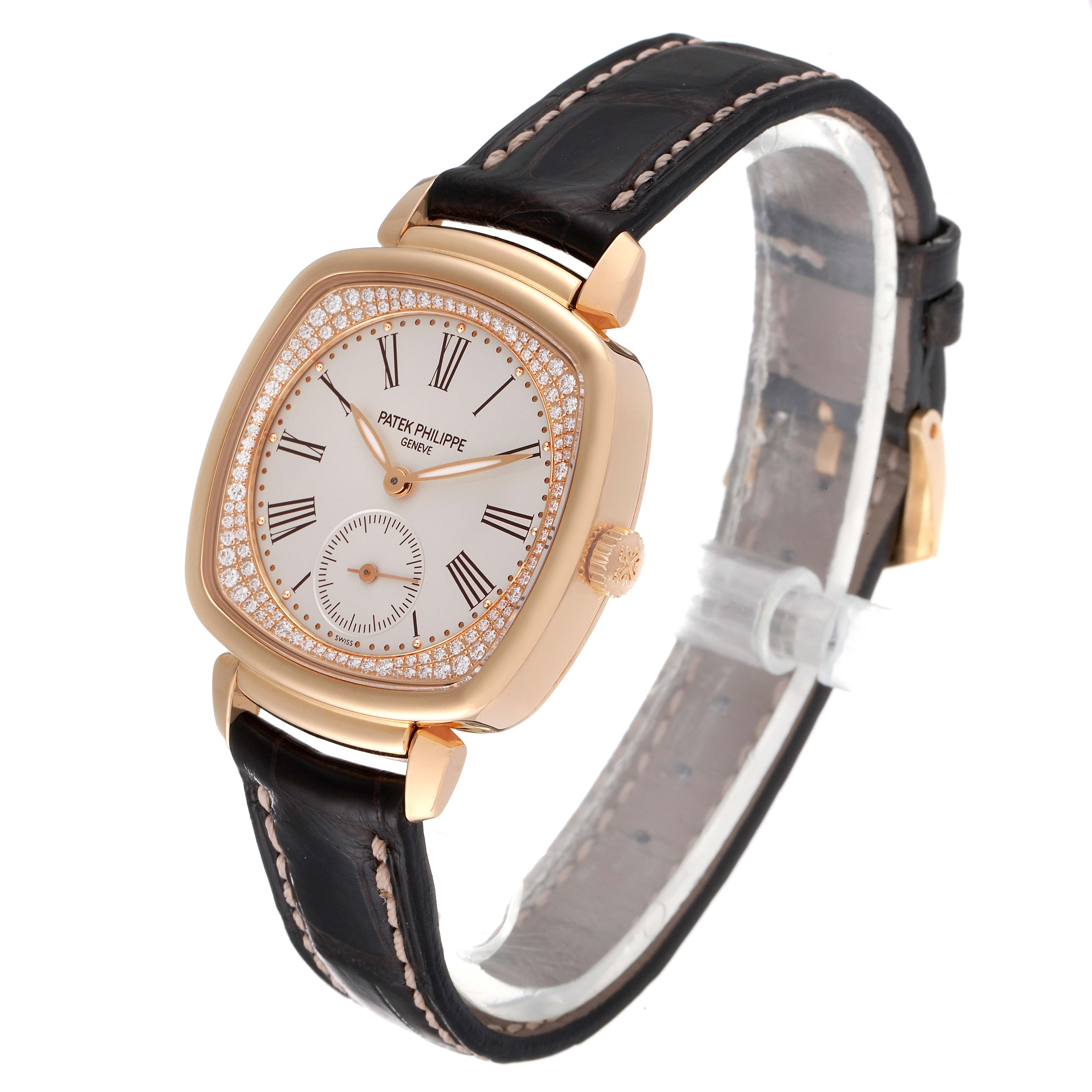 Patek Philippe Gondolo 18k Rose Gold Diamond Ladies Watch 7041 ...