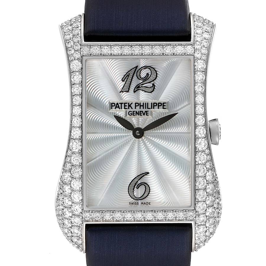 Patek Philippe Gondolo White Gold Mother of Pearl Diamond Ladies Watch 4972G SwissWatchExpo