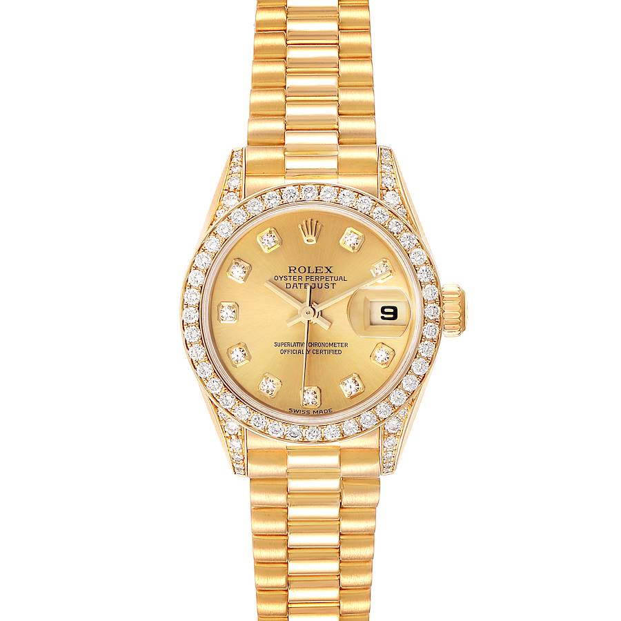 Rolex President 26 18k Yellow Gold Diamond Ladies Watch 79158 SwissWatchExpo