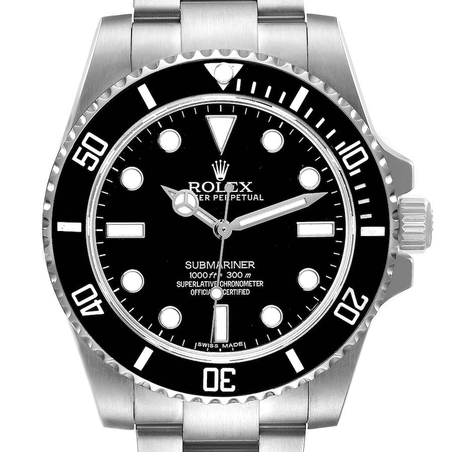 Rolex Submariner 40mm Black Dial Ceramic Bezel Steel Watch 114060 Box Card SwissWatchExpo