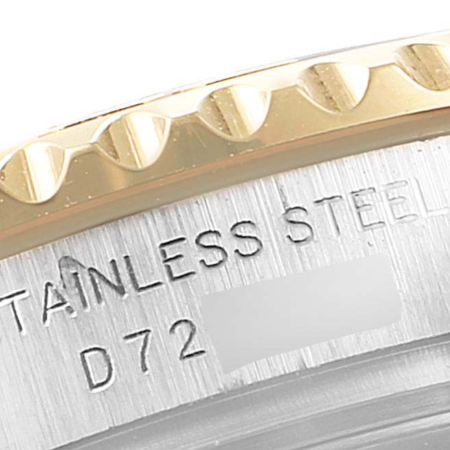 This image shows a close-up angle of the bezel and stainless steel case of a Rolex Yacht-Master 169623 Women's Steel and Gold (two tone) White Dial 169623 Women's Steel and Gold (two tone) White Dial watch.