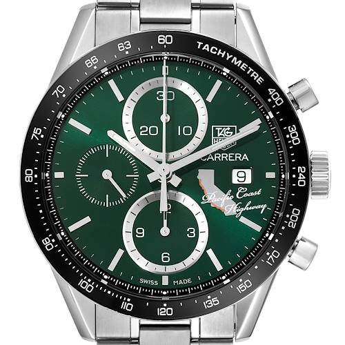 Photo of Tag Heuer Carrera Pacific Coast Highway Limited Edition Steel Mens Watch CV201N Box Card