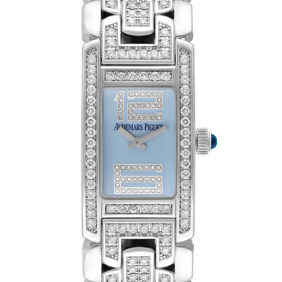 Audemars Piguet Promesse White Gold Blue Dial Diamond Ladies Watch 67346BC SwissWatchExpo