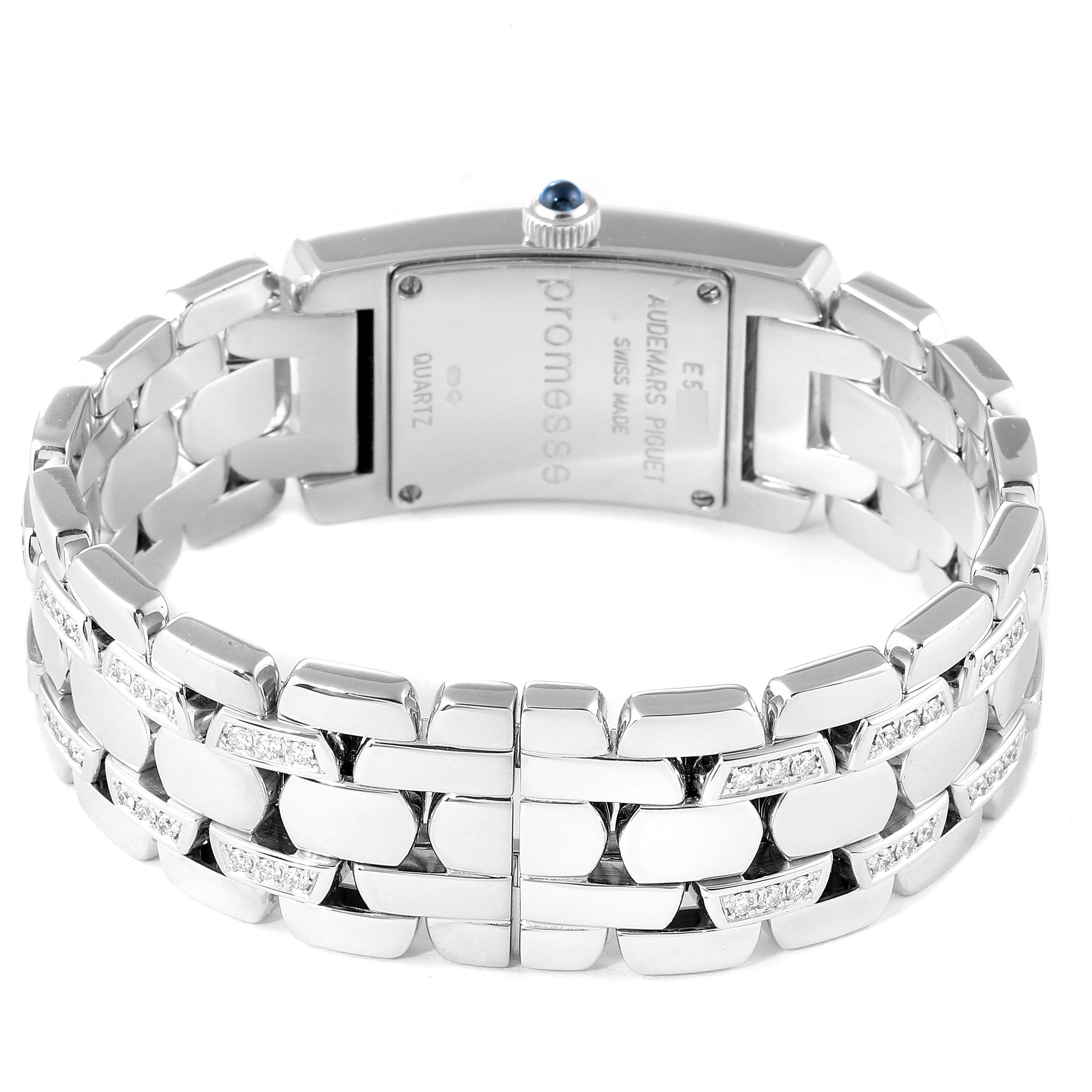 The image shows the back side and bracelet of a Vintage Audemars Piguet watch, highlighting its clasp and engraved details.