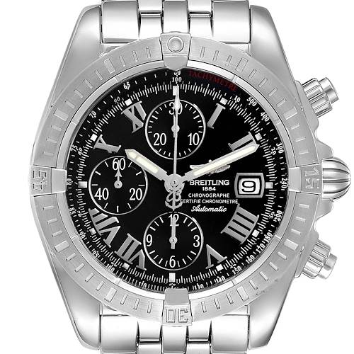 Photo of Breitling Chronomat Evolution Black Dial Steel Mens Watch A13356