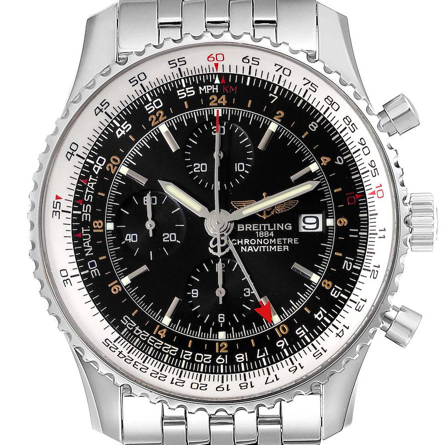 NOT FOR SALE Breitling Navitimer World Black Dial Steel Mens Watch A24322 PARTIAL PAYMENT SwissWatchExpo