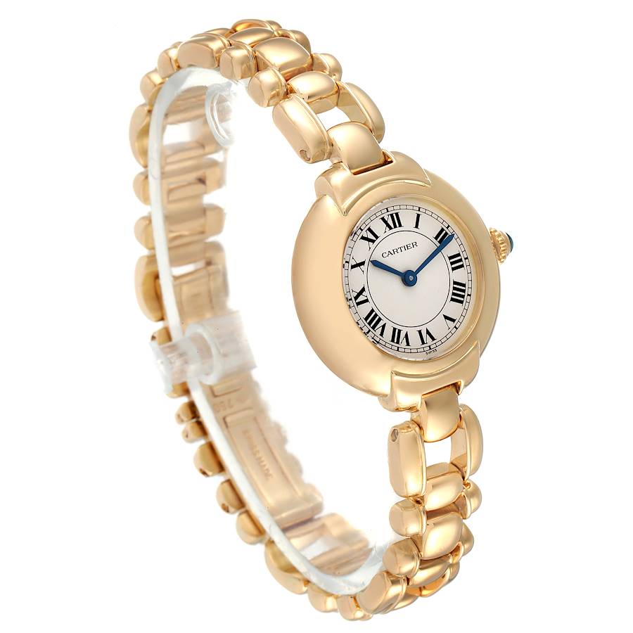 Cartier Colisee 18K Yellow Gold Silver Dial Quartz Ladies Watch ...