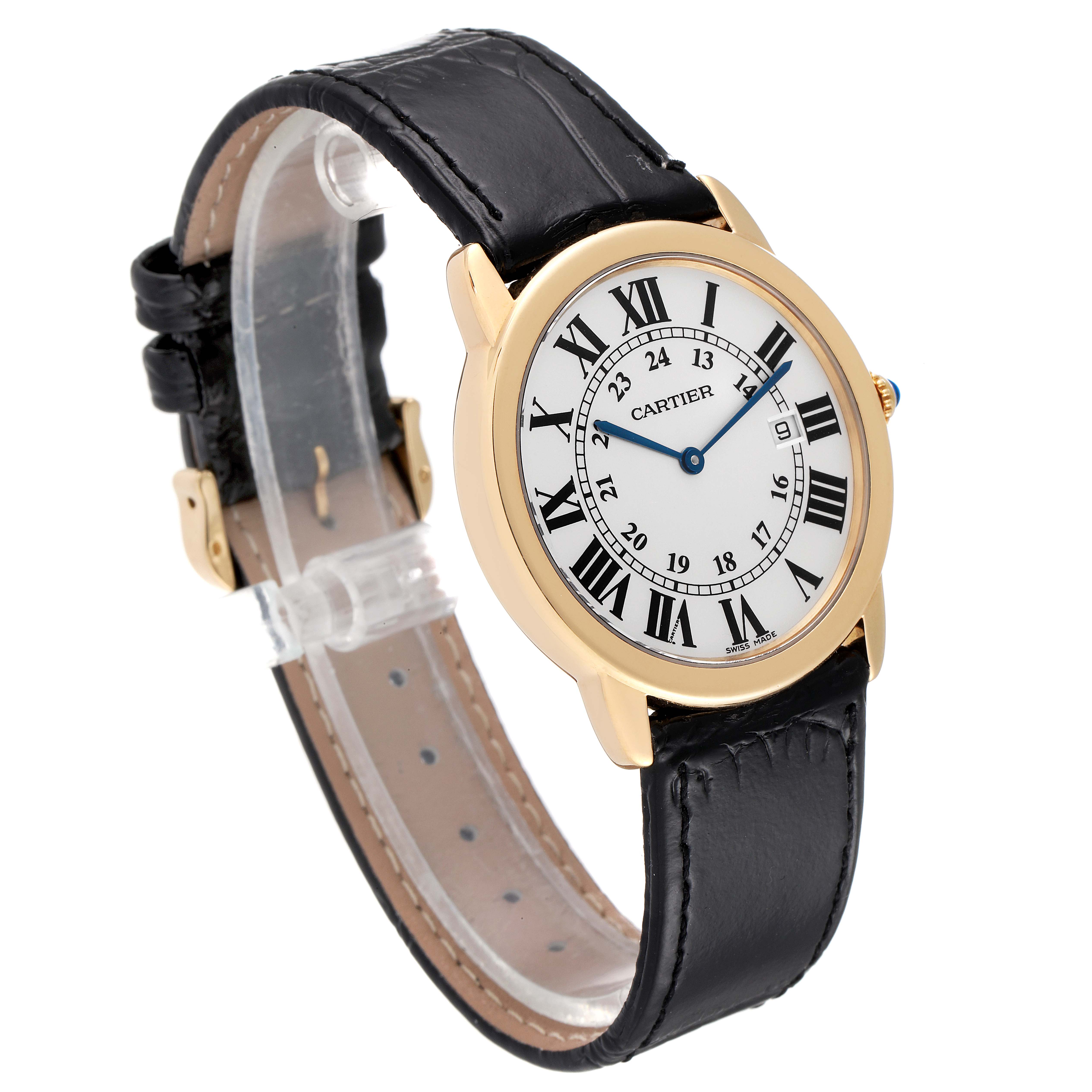Cartier Ronde Solo 36mm Large Yellow Gold Steel Unisex Watch W6700455 ...