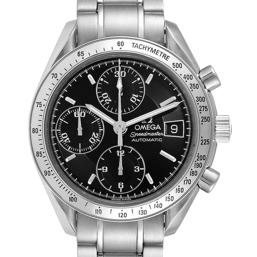 Omega Speedmaster Date Black Dial Automatic Steel Mens Watch 3513.50.00 SwissWatchExpo