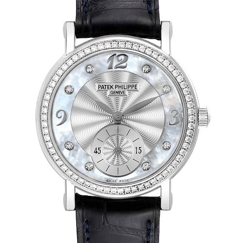 Photo of Patek Philippe Calatrava White Gold Mother of Pearl Diamond Ladies Watch 4959 4959G